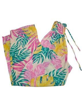 Love By Altar'd State Colorful Tropical Leaf Palazzo Pants Size Small